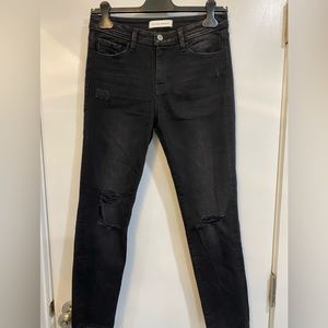 Flying monkey black mid rise distressed skinny jeans size 27